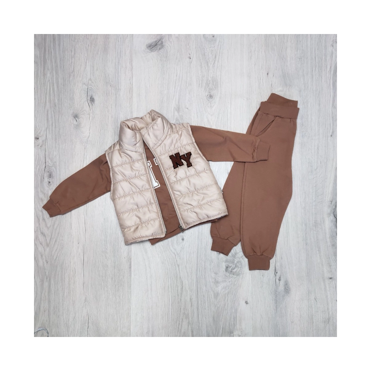 Костюм кофта з штанами та жилеткою NY     PRATIK KIDS 