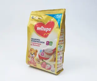 Каша молочна мультизлакова з полуницею та бананом 210 г Milupa Польща