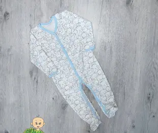 Чоловічок для хлопчика Наші няшки, молочний/блакитний, інтерлок ТМ Вітуся Україна р.56-86