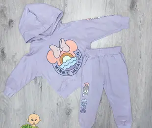 Костюм кофта з штанами Minnie vacation, бузковий, двонитка ТМ LimonES Туреччина р.104