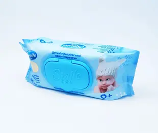 Вологі серветки Smile алоє та ромашка з клапаном 100шт. Україна