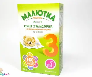 Молочна суміш Малютка premium 3 350г Хорол Україна