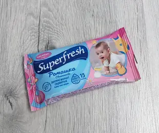 Вологі серветки Superfresh ромашка 15 шт Україна