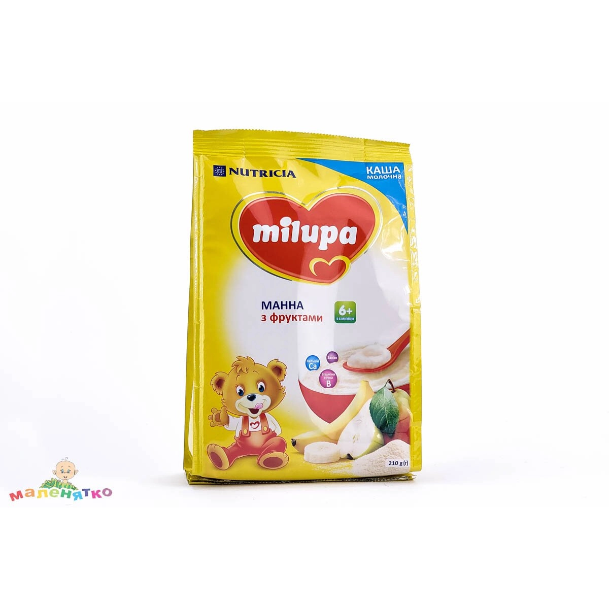 Каша молочна манна з фруктами 210 г Milupa Польща