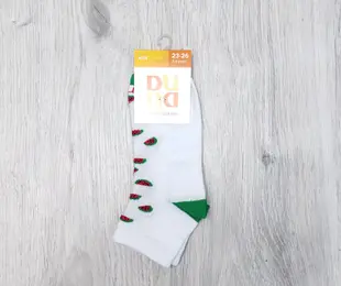 Шкарпетки короткі кавунчиками, білий/зелений, сітка Дюна Україна 