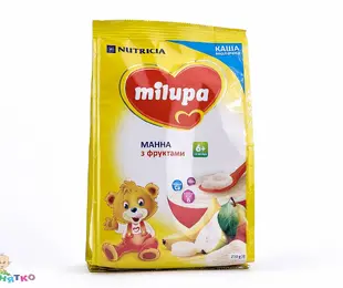Каша молочна манна з фруктами 210 г Milupa Польща