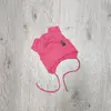 Шапка для дівчинки, із зав'язками, Little Bunny, коралова, трикотаж одинарний р.46/48