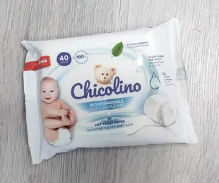 Туалетний папір вологий, біорозкладний 40 шт. Chicolino