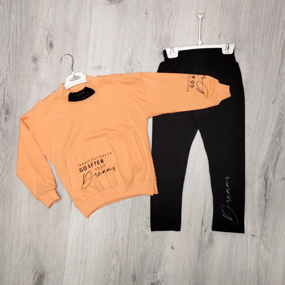 Костюм кофта з лосінами GO AFTER оранжевий/чорний ТМ Bonitokids Туреччина р.116-134