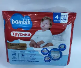 Підгузки-трусики Bambik розмір 4 (9-15 кг) (36шт)