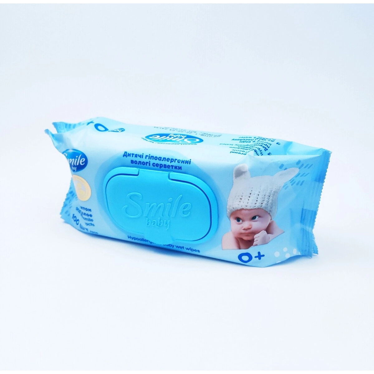 Вологі серветки Smile алоє та ромашка з клапаном 100шт. Україна