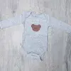 Боді довгий рукав Ведмедик, світло-сірий(меланж), рібана ТМ Flamingo Україна унісекс р.74-86