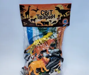 Набір тварини дикі 16 шт. з ігровим полем
