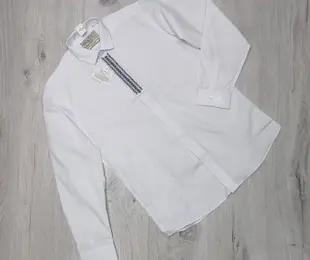 Сорочка для хлопчика, вишиванка (slim fit), біла, бавовна Україна
