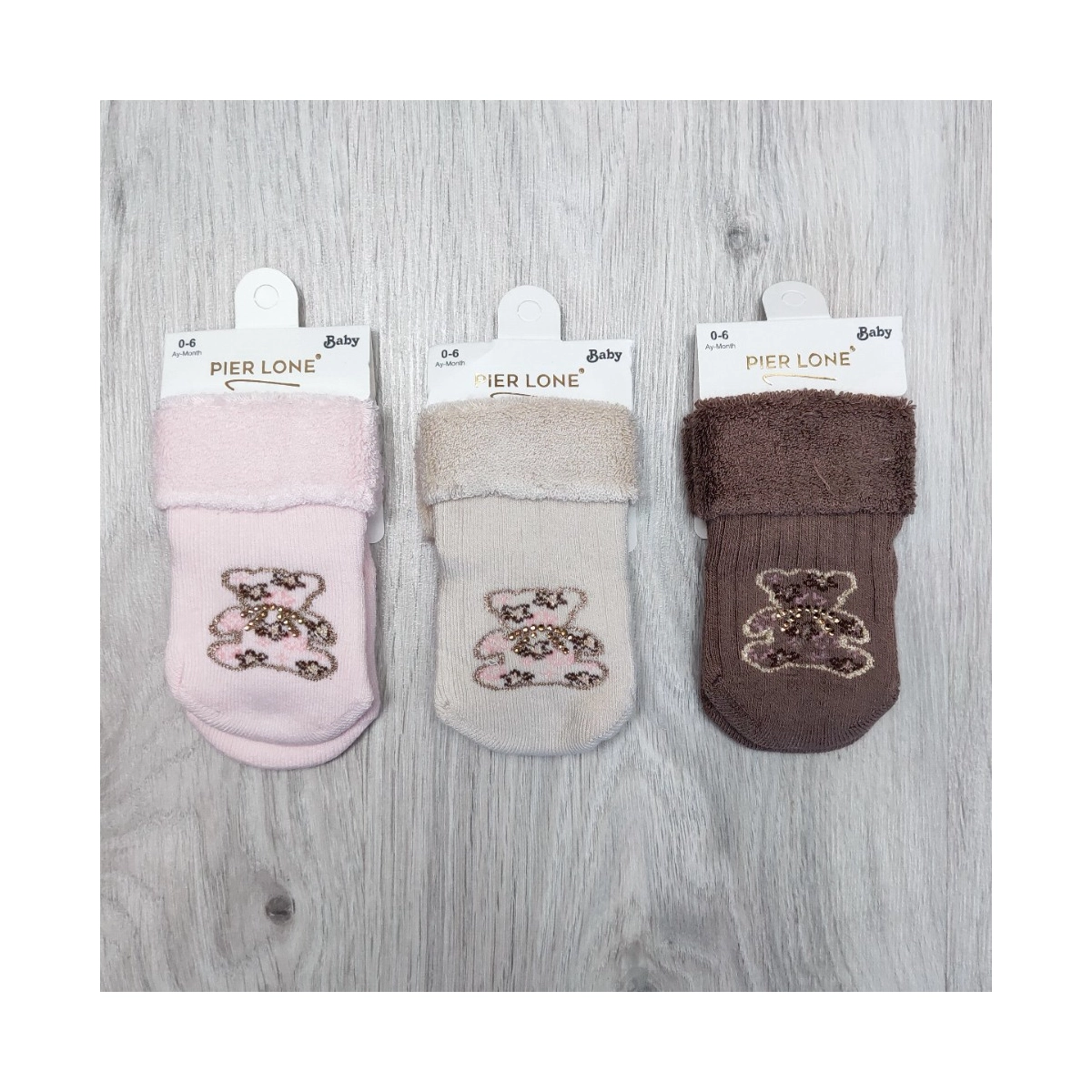Шкарпетки  Ведмедик -стрази   Baby Fashion Туреччина 