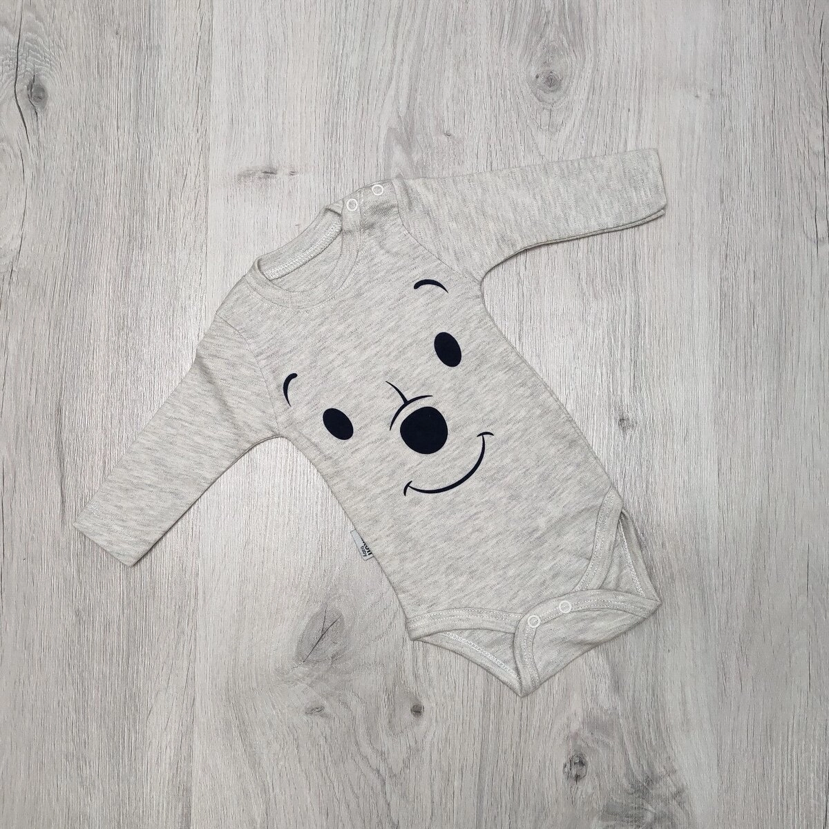 Боді, довгий рукав, Вінні, світло-сірий(меланж), інтерлок ТМ Elakon baby Туреччина унісекс 3-24 міс.