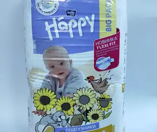 Підгузники Happy №4+ (62) (flexi fit) Польша