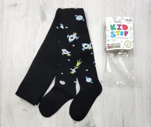 Колготки космос, чорні, внутрішня махра Kidstep Україна 