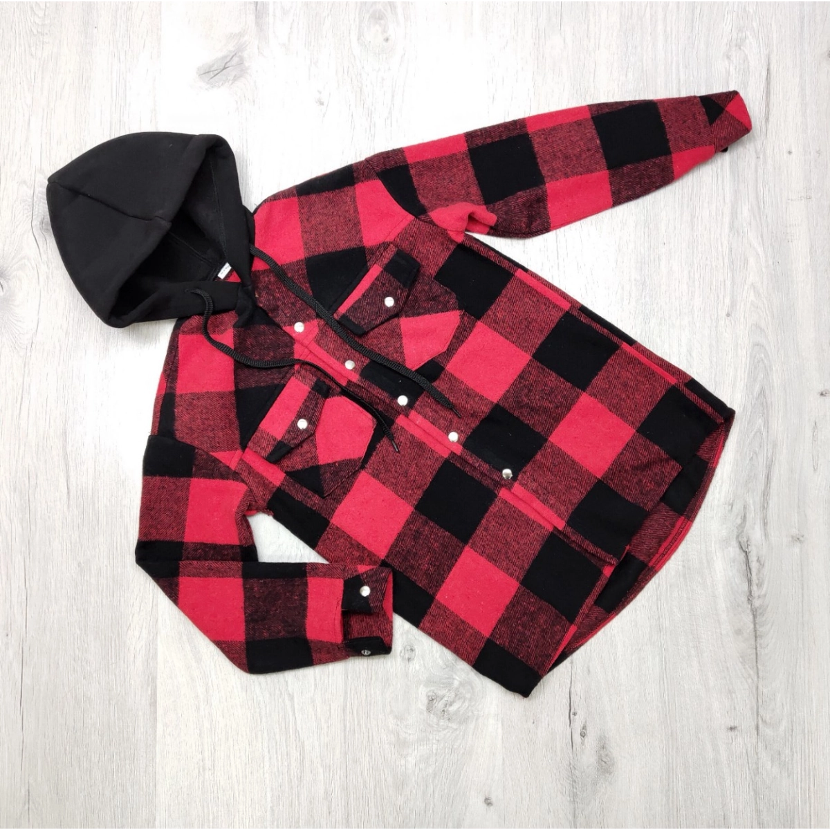 Сорочка з капішоном (в клітинку)   sport wear Україна