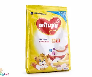 Каша молочна рисова з бананом 210 г Milupa Польща