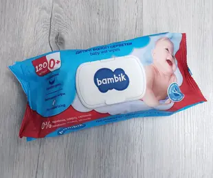 Вологі серветки вівсяне молочко 120шт Bambik Україна