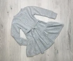 Сукня з довгим рукавом, з пояском, сіра, альпака Small fashiongirl Україна 