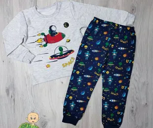 Піжама для хлопчика Космонавт, начос, ТМ Flamingo р.98-116