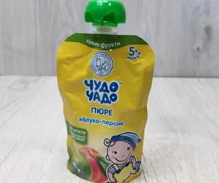 Пюре фруктове Чудо-чадо (пауч) ябл.перс. 90г ОКЗДХ Україна