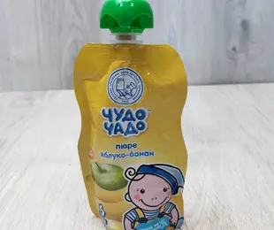 Пюре фруктове Чудо-чадо (пауч) яблуко-банан 90г ОКЗДХ Україна