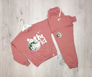 Костюм кофта з штанами to the world, теракотовий, двонитка ТМ Bonitokids Туреччина р.116-134