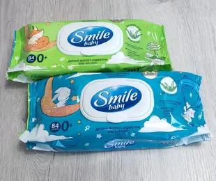 Вологі серветки Smile 84 шт Звірята Україна