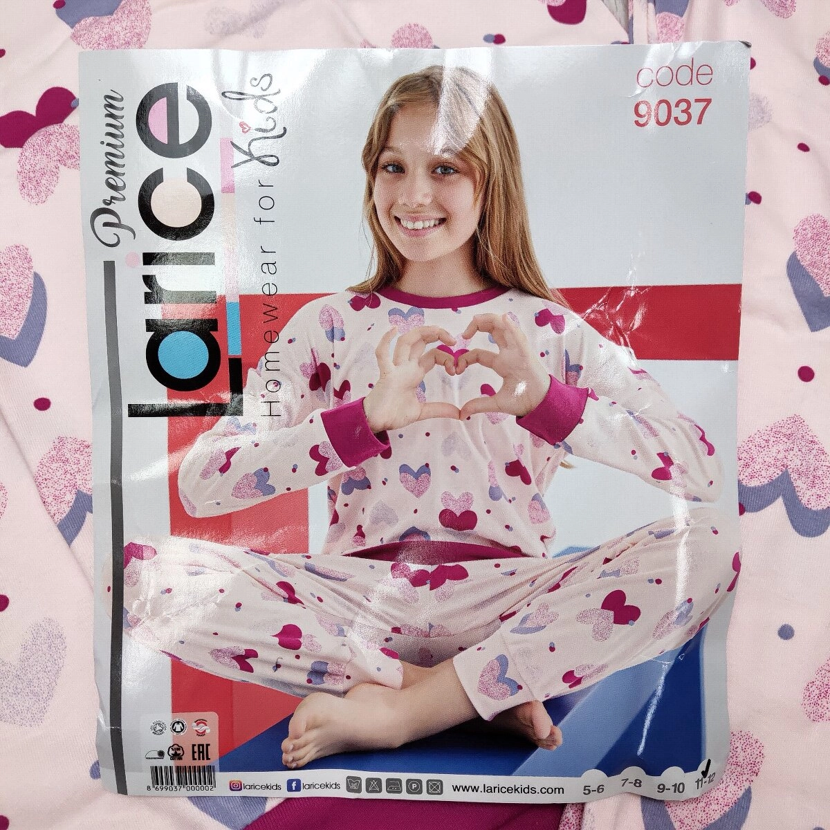 Піжама для дівчинки Сердечка ТМ Larice Туреччина 11-12 років